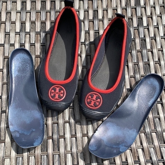 TORY Burch Navy/Red Aqua Ballet Neoprene Water Shoes - Picture 2 of 14